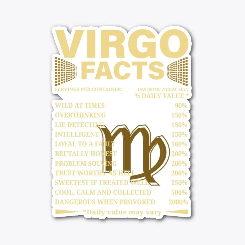 Virgo Facts Zodiac Sign Birthday Gift