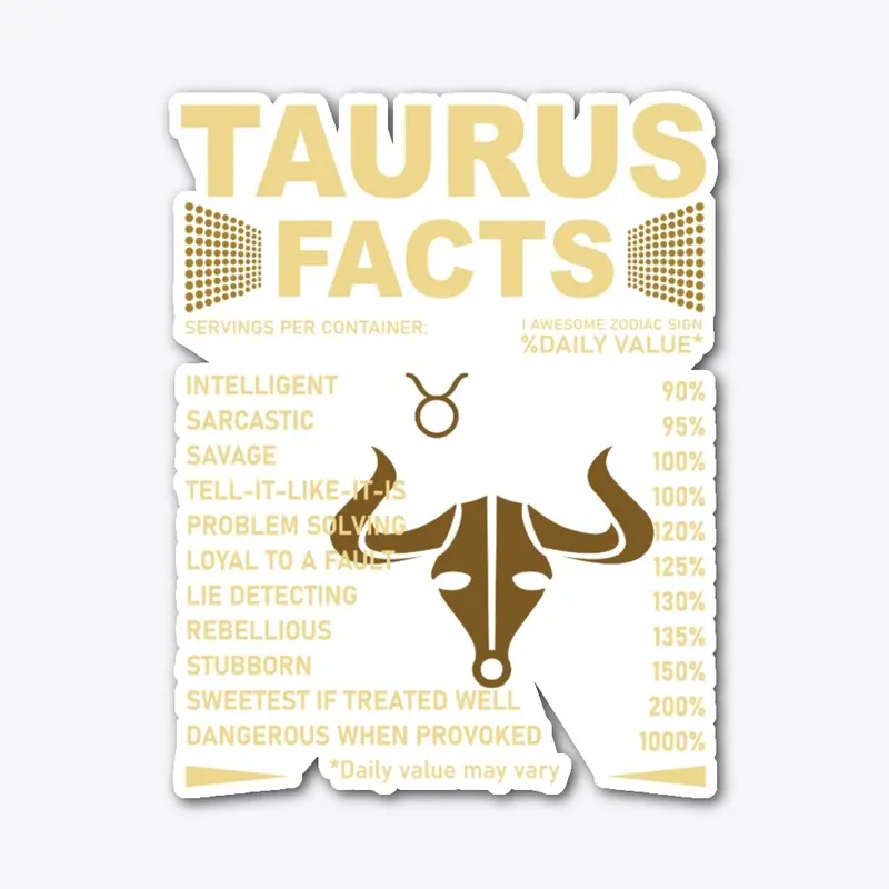 Taurus Facts Zodiac Sign Birthday Gift