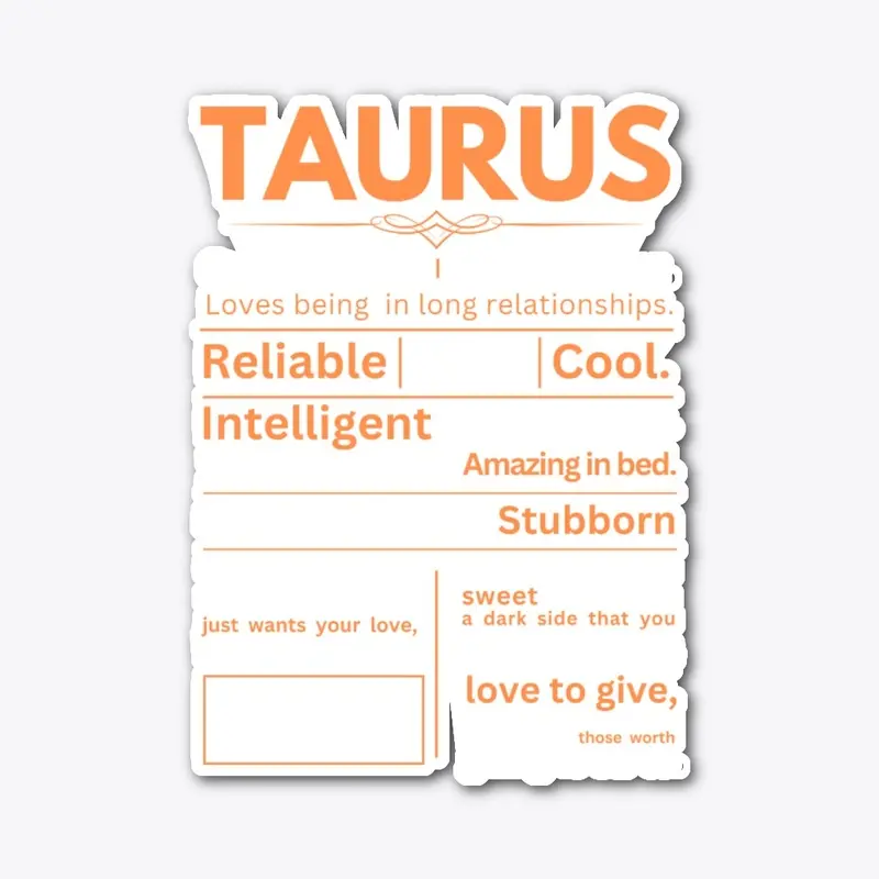 Funny Taurus Zodiac Sign Design 