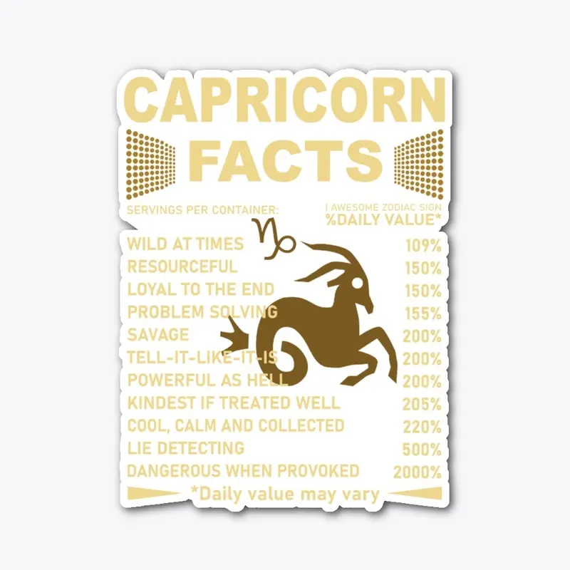 Capricorn Facts Zodiac Sign Shirt