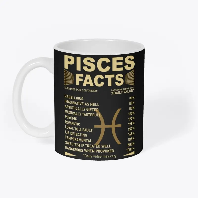 Pisces Facts Zodiac Sign Birthday Gift