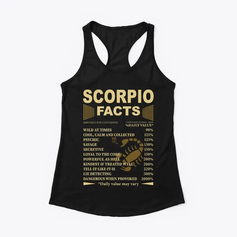 Scorpio Facts Zodiac Sign Shirt