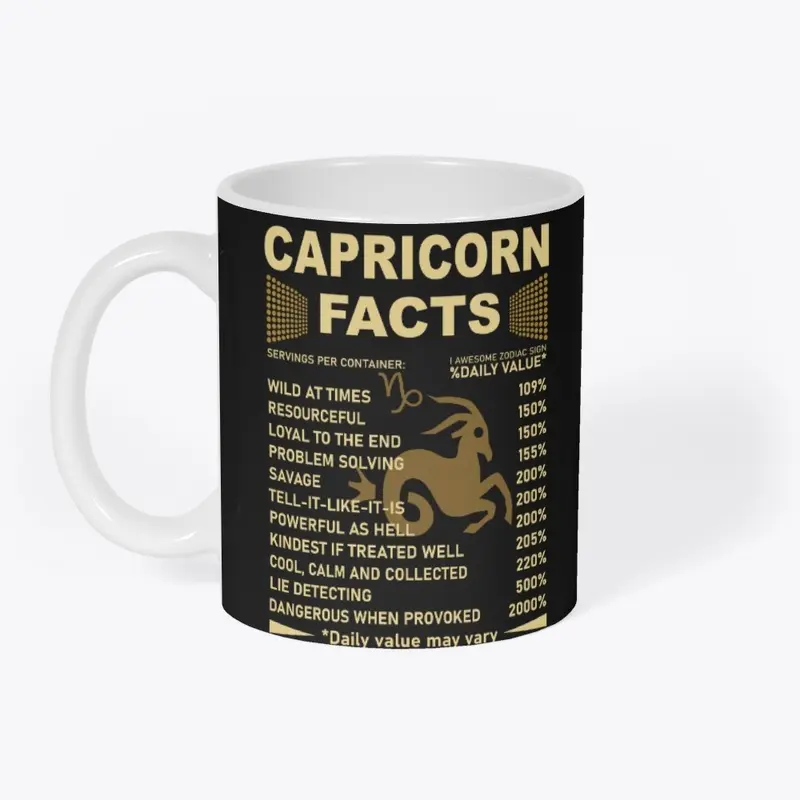 Capricorn Facts Zodiac Sign Shirt