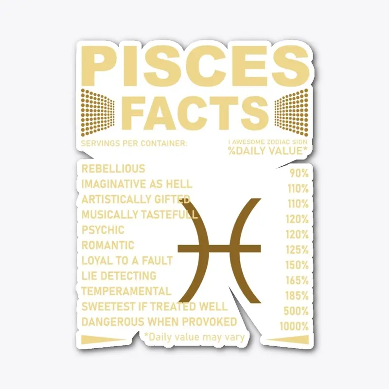 Pisces Facts Zodiac Sign Birthday Gift