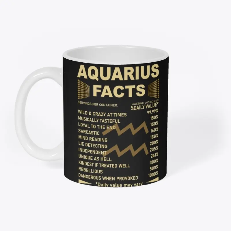 Aquarius Facts Zodiac Sign Birthday Gift