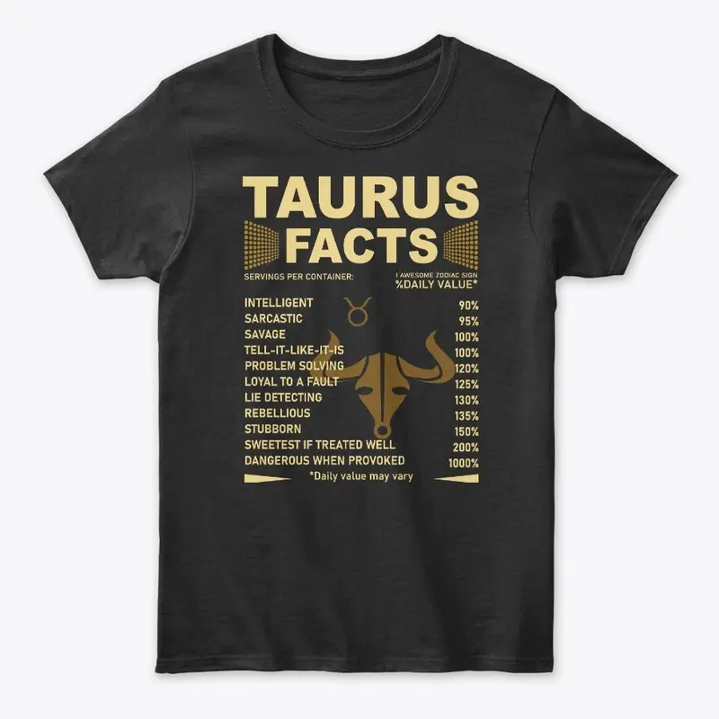 Taurus Facts Zodiac Sign Birthday Gift