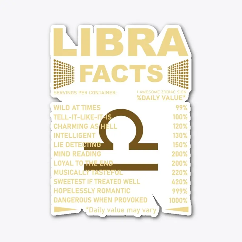 Libra Facts Zodiac Sign Birthday Gift