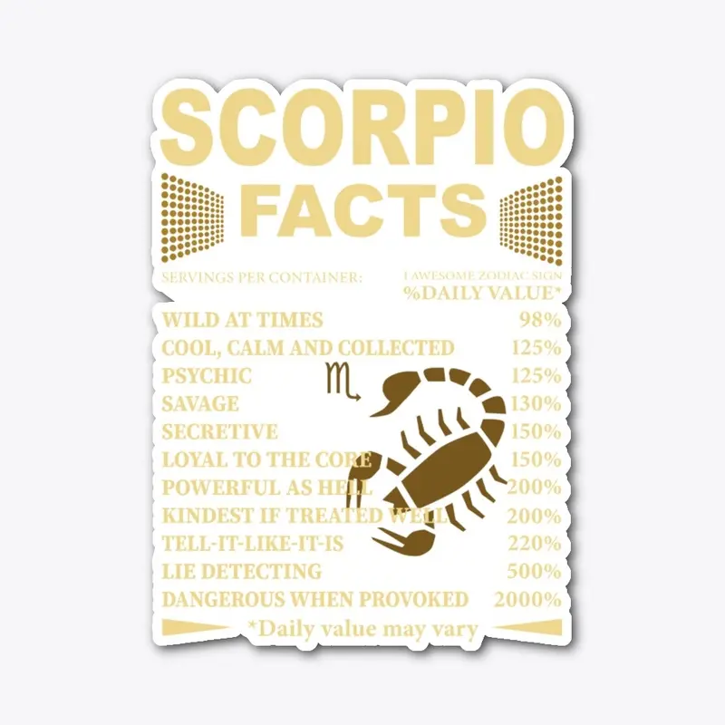 Scorpio Facts Zodiac Sign Shirt