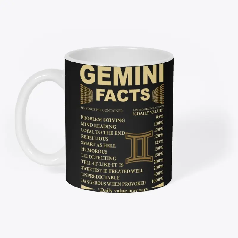 Gemini Facts Zodiac Sign Birthday Gift