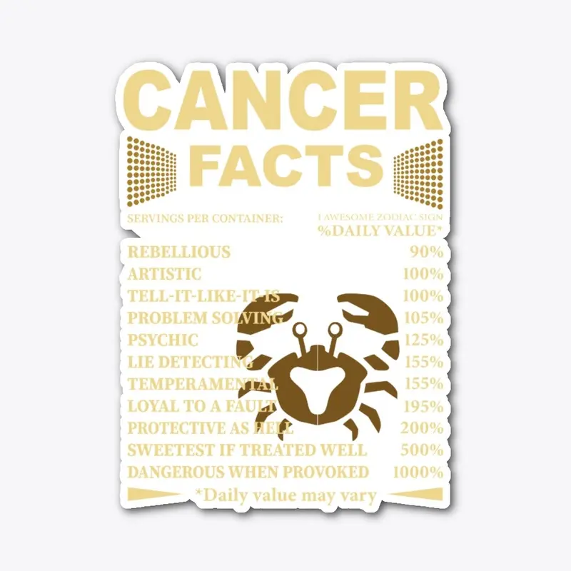 Cancer Facts Zodiac Sign Shirt Design