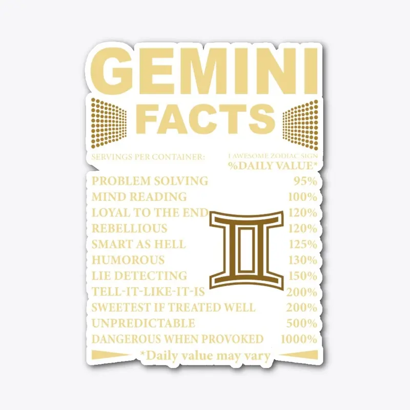 Gemini Facts Zodiac Sign Birthday Gift