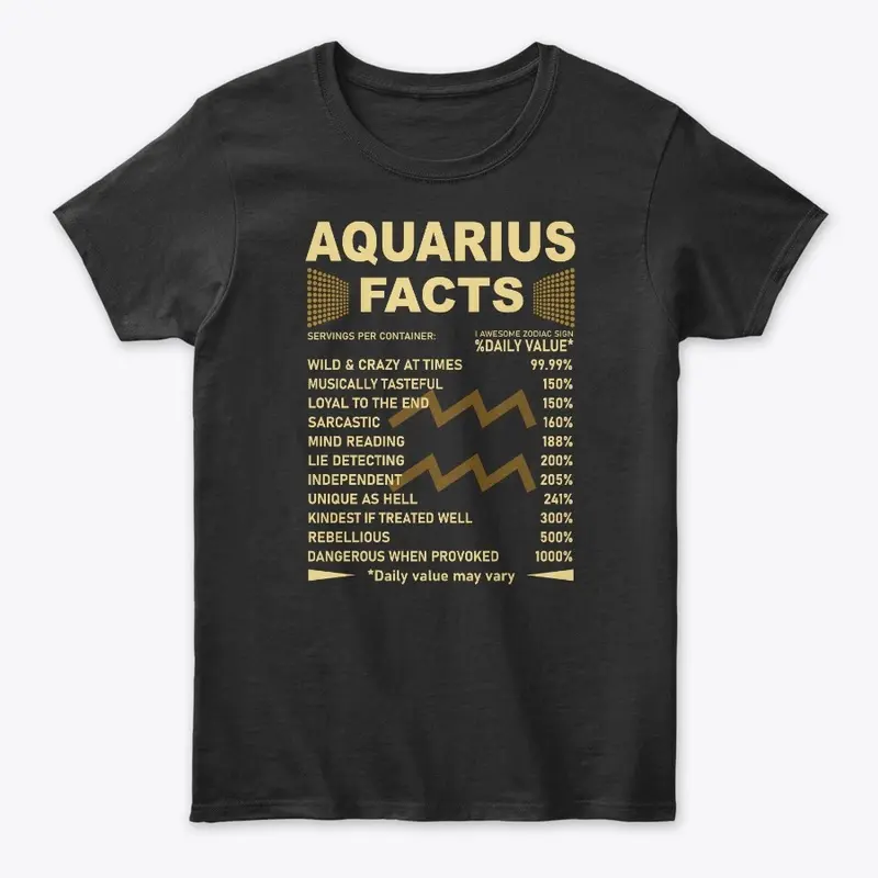 Aquarius Facts Zodiac Sign Birthday Gift