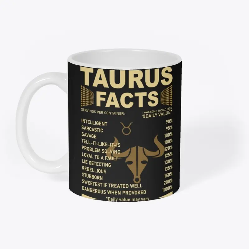 Taurus Facts Zodiac Sign Birthday Gift