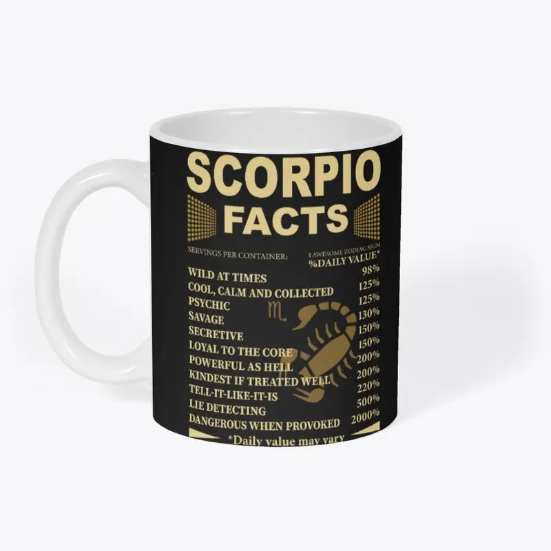 Scorpio Facts Zodiac Sign Shirt