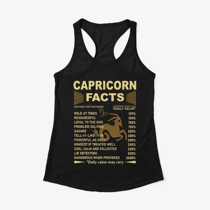 Capricorn Facts Zodiac Sign Shirt